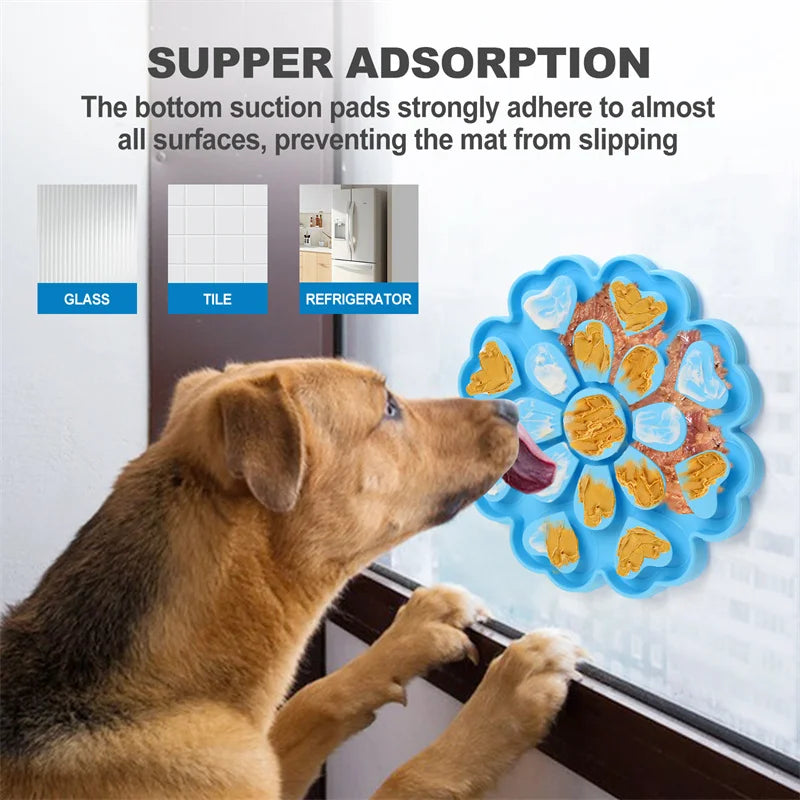 Flower-Shaped Silicone Lick Mat