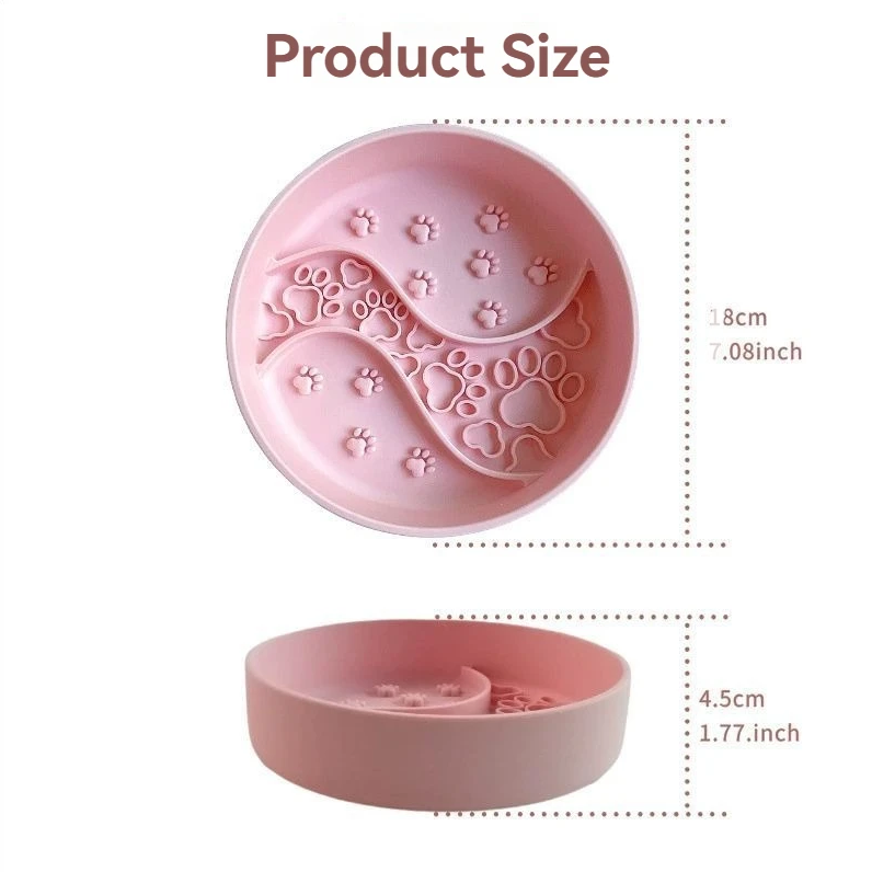 Paw Print Silicone Slow Feeder