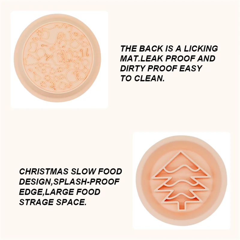 Christmas Tree Slow Feeder And Lick Mat Duo