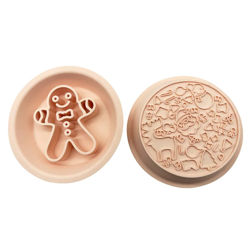 Gingerbread Slow Feeder And Lick Mat Duo