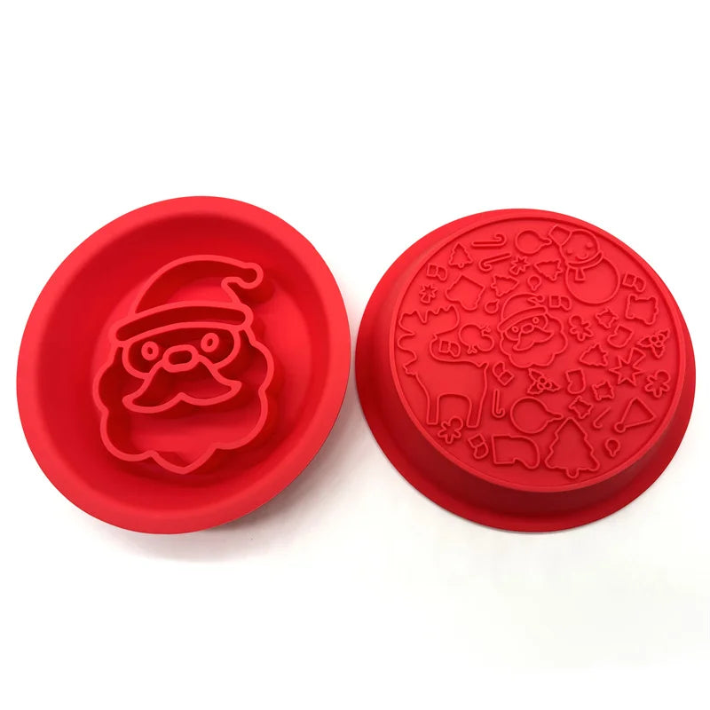 Santa Slow Feeder And Lick Mat Duo