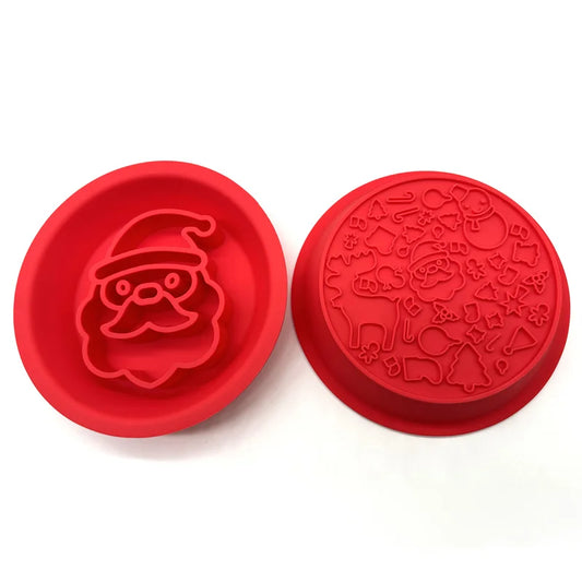 Santa Slow Feeder And Lick Mat Duo