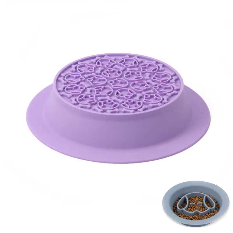 Dog-Shaped Slow Feeder And Lick Mat Duo