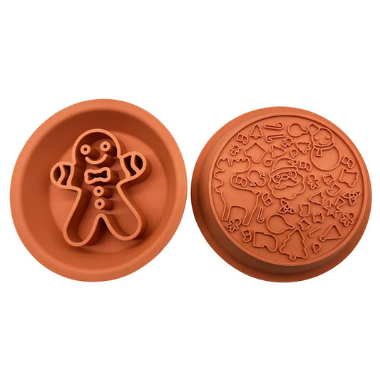 Gingerbread Slow Feeder And Lick Mat Duo