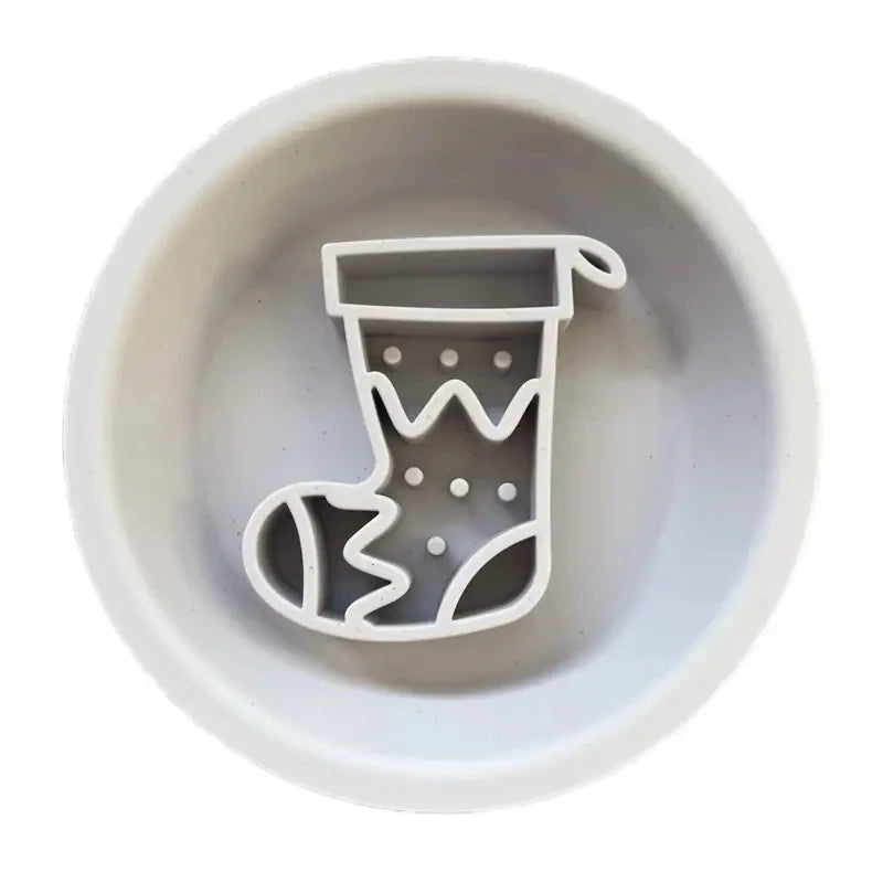 Christmas Stocking Slow Feeder And Lick Mat Duo