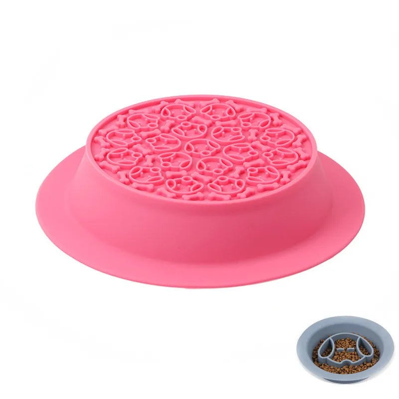 Dog-Shaped Slow Feeder And Lick Mat Duo