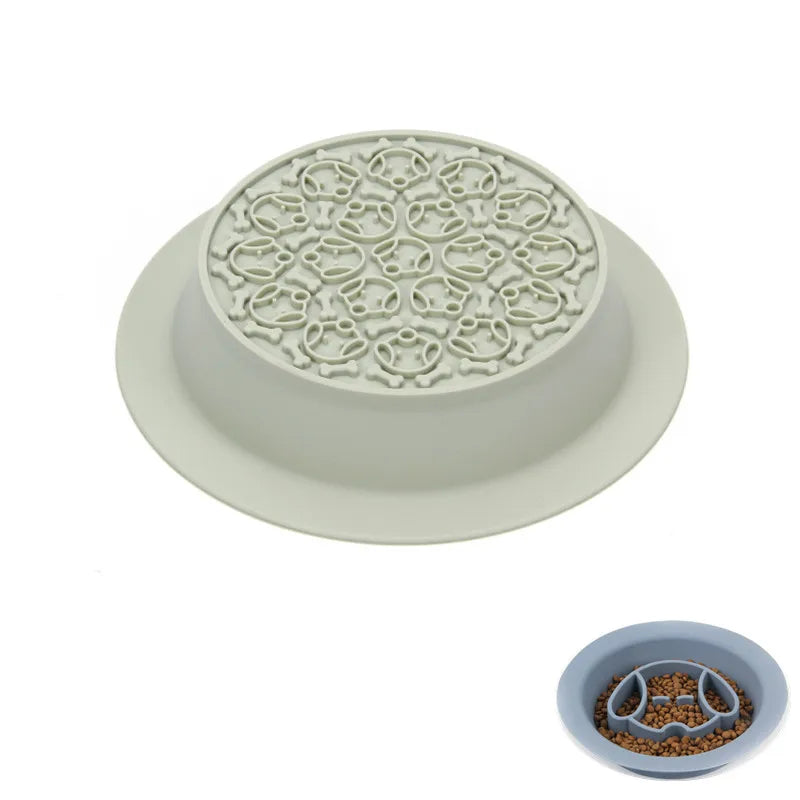 Dog-Shaped Slow Feeder And Lick Mat Duo