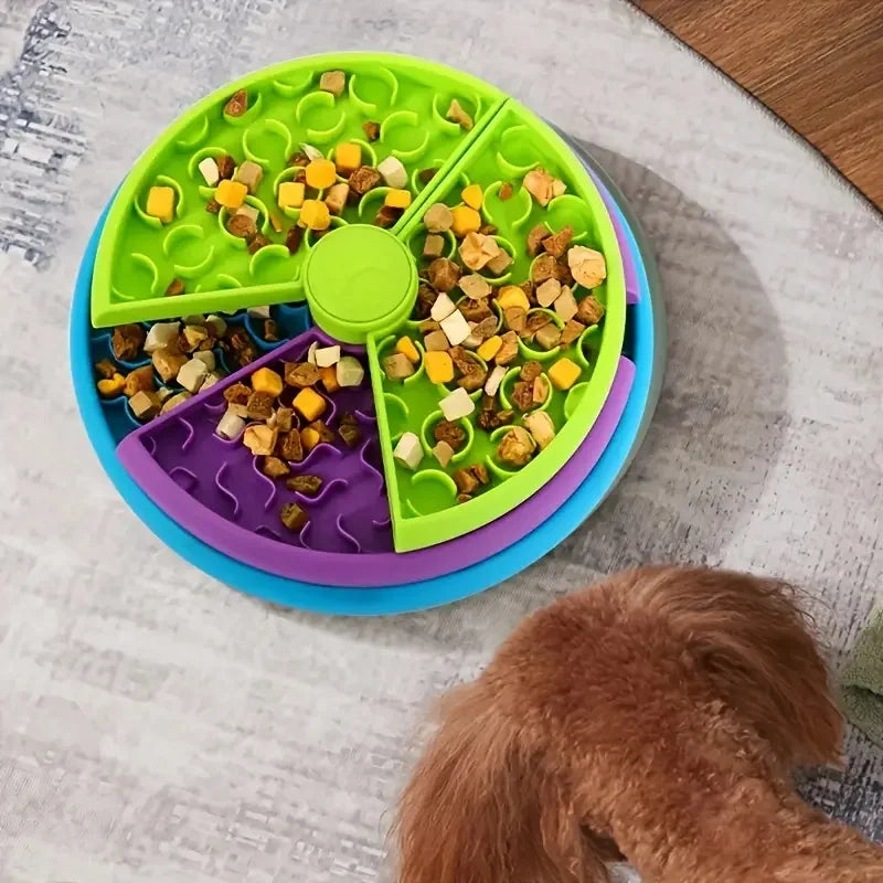 Multi-Colored Puzzle Slow Feeder Bowl