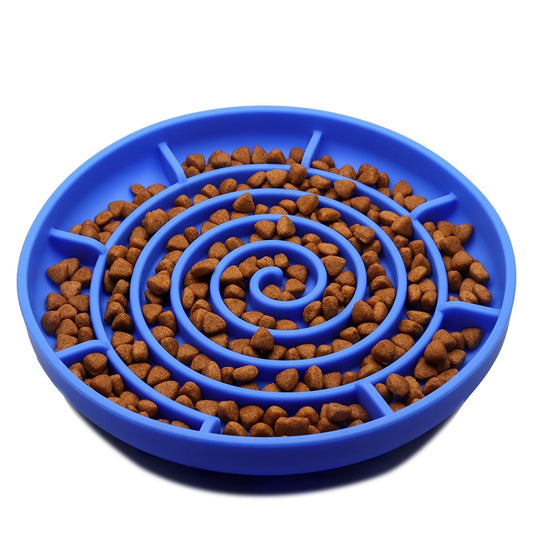 Round Spiral Slow Feeder Bowl
