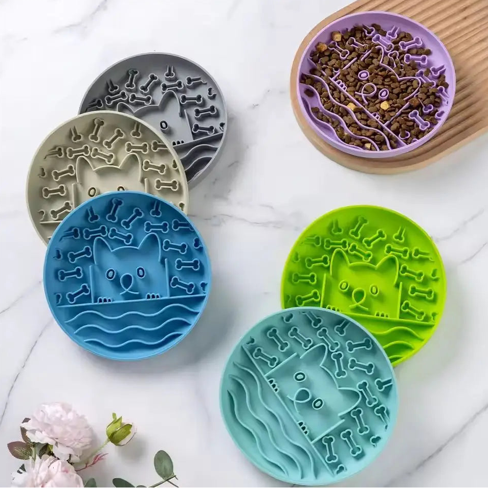 Dog Shaped Silicone Slow Feeder
