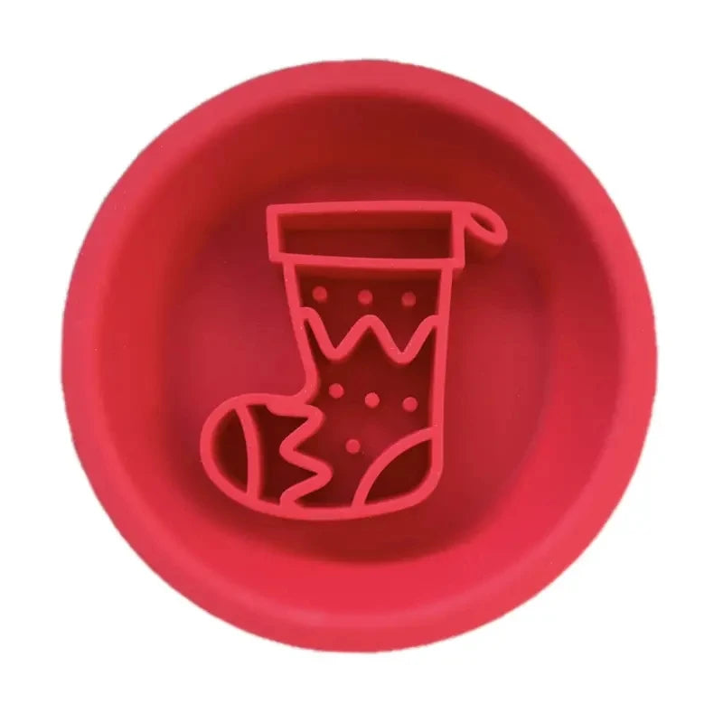 Christmas Stocking Slow Feeder And Lick Mat Duo