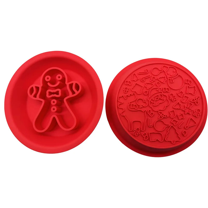 Gingerbread Slow Feeder And Lick Mat Duo