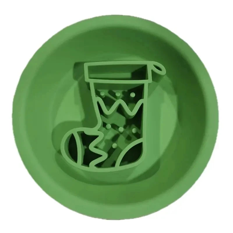 Christmas Stocking Slow Feeder And Lick Mat Duo