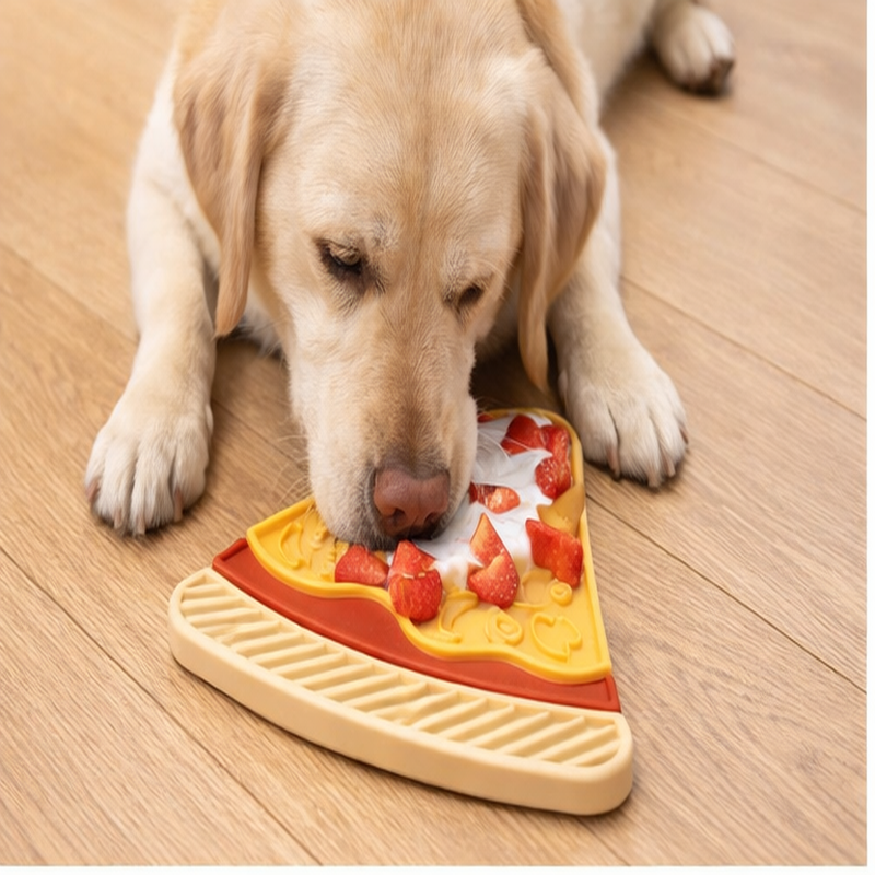 Pizza Shaped Lick Mat