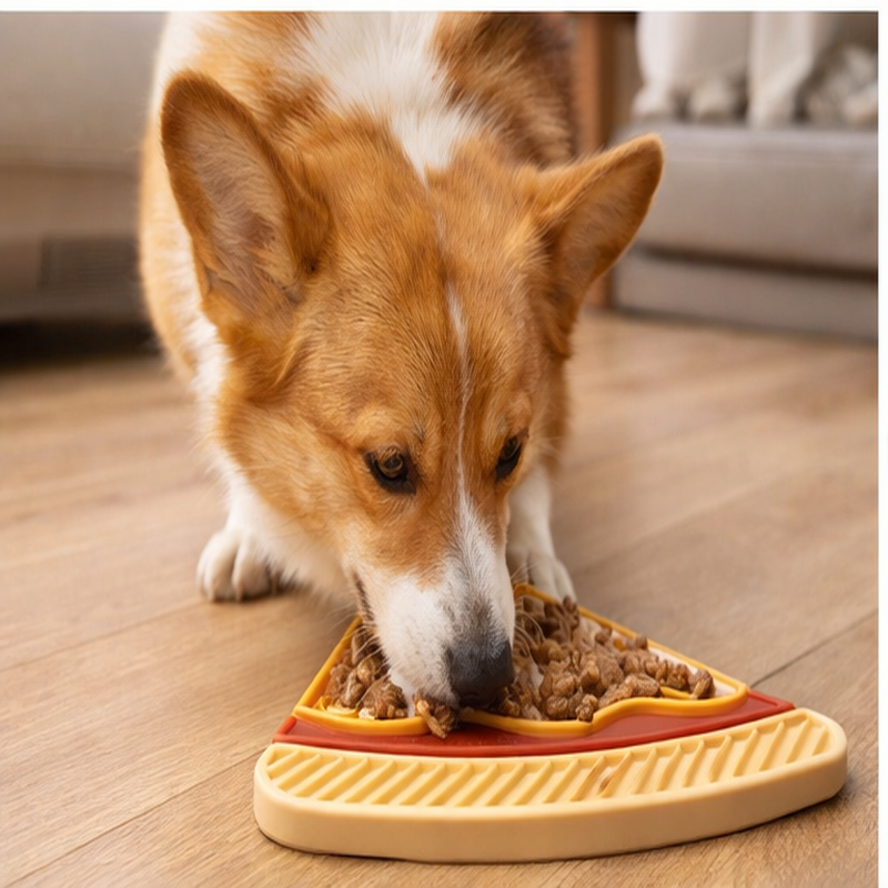 Pizza Shaped Lick Mat