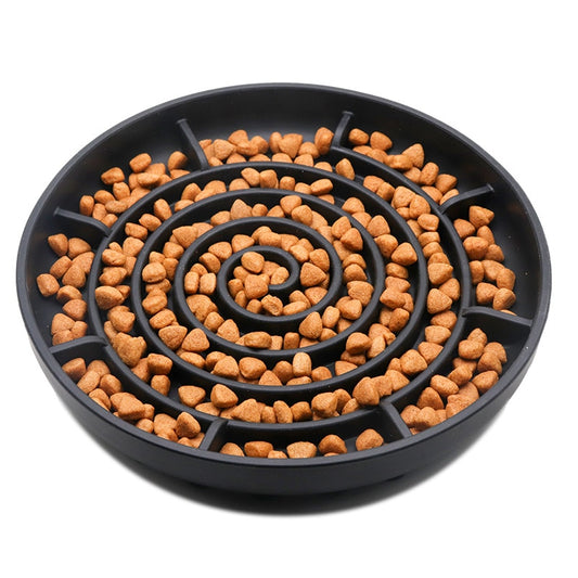 Round Spiral Slow Feeder Bowl